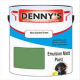 Denny's Emulsion Paint For Walls Colour- Olive Garden Green - Matte Wipe-Clean Durable Coverage