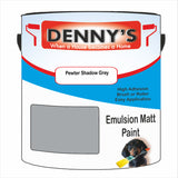 Denny's Emulsion Paint For Walls Colour- Pewter Shadow Grey - Matte Wipe-Clean Durable Coverage