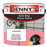 Denny's Floor Paint For Grip Coating Colour- Fuchsia Pink - Anti-Slip Hardwearing Safe