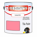 Denny's Tile Paint For Commercial Areas Colour- Fuchsia Pink - High-Traffic Durable Easy-Clean