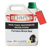 Denny's Stain Paint For Sheds Colour- Furnace Brick Red - Weatherproof Uv-Safe Nourish