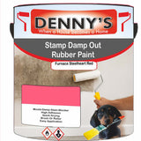 Denny's Waterpoof Paint For Stamp Out Damp Colour- Furnace Steelheart Red - Damp-Block Mould-Safe Breathable