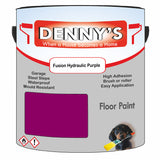 Denny's Floor Paint For Garages Colour- Fusion Hydraulic Purple - Oilproof Tyre-Tough Hardwearing