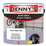 Denny's Floor Paint For Grip Coating Colour- Fusion Regal Violet - Anti-Slip Hardwearing Safe
