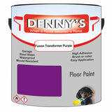 Denny's Floor Paint For Garages Colour- Fusion Transformer Purple - Oilproof Tyre-Tough Hardwearing