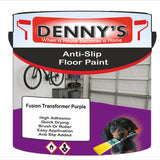 Denny's Floor Paint For Grip Coating Colour- Fusion Transformer Purple - Anti-Slip Hardwearing Safe