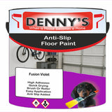 Denny's Floor Paint For Grip Coating Colour- Fusion Violet - Anti-Slip Hardwearing Safe