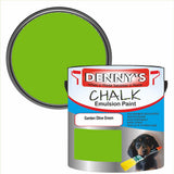 Denny's Chalk Paint For Walls Colour- Garden Olive Green - Matte Wipe-Clean Coverage