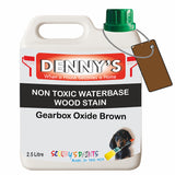 Denny's Stain Paint For Sheds Colour- Gearbox Oxide Brown - Weatherproof Uv-Safe Nourish