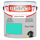 Denny's Floor Paint For Commercial Areas Colour- Glassline Turquoise - High-Traffic Anti-Slip Hardwearing