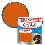 Denny's Chalk Paint For Furniture Colour- Glow Pumpkin Amber Orange - Matte Scuffproof Refresh