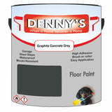 Denny's Floor Paint For Commercial Areas Colour- Graphite Concrete Grey - High-Traffic Anti-Slip Hardwearing
