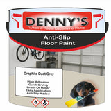 Denny's Floor Paint For Grip Coating Colour- Graphite Duct Grey - Anti-Slip Hardwearing Safe