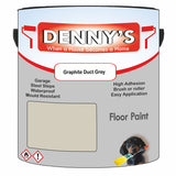 Denny's Floor Paint For Commercial Areas Colour- Graphite Duct Grey - High-Traffic Anti-Slip Hardwearing