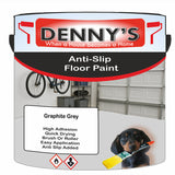 Denny's Floor Paint For Grip Coating Colour- Graphite Grey - Anti-Slip Hardwearing Safe