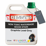 Denny's Stain Paint For Fences Colour- Graphite Lead Grey - Weatherproof Uv-Safe Protect