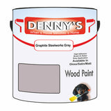 Denny's Wood Paint For Decking Colour- Graphite Steelworks Grey - Anti-Slip Weatherproof Durable