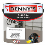 Denny's Floor Paint For Grip Coating Colour- Gravel Graphite Grey - Anti-Slip Hardwearing Safe