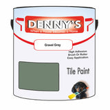 Denny's Tile Paint For Kitchen Tile Colour- Gravel Grey - Wipe-Clean Grease-Resistant Refresh