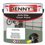 Denny's Floor Paint For Grip Coating Colour- Gravel Grey - Anti-Slip Hardwearing Safe