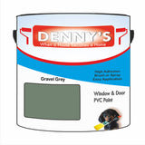 Denny's Plastic Paint For Windows Colour- Gravel Grey - Weatherproof Fade-Safe Upvc