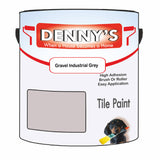 Denny's Tile Paint For Kitchen Tile Colour- Gravel Industrial Grey - Wipe-Clean Grease-Resistant Refresh