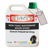 Denny's Stain Paint For Sheds Colour- Gravel Industrial Grey - Weatherproof Uv-Safe Nourish