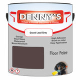 Denny's Floor Paint For Commercial Areas Colour- Gravel Lead Grey - High-Traffic Anti-Slip Hardwearing