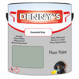 Denny's Floor Paint For Garages Colour- Gunmetal Grey - Oilproof Tyre-Tough Hardwearing