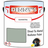 Denny's High Temp Paint For Boilers Colour- Gunmetal Grey - Heatproof Anti-Rust Longlife