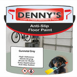 Denny's Floor Paint For Grip Coating Colour- Gunmetal Grey - Anti-Slip Hardwearing Safe