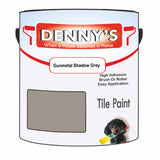 Denny's Tile Paint For Bathroom Tile Colour- Gunmetal Shadow Grey - Moistureproof Easy-Clean Makeover