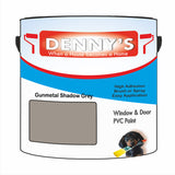 Denny's Plastic Paint For Windows Colour- Gunmetal Shadow Grey - Weatherproof Fade-Safe Upvc