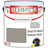 Denny's High Temp Paint For Pipes Colour- Gunmetal Shadow Grey - Heatproof Corrosionguard Durable