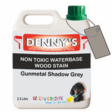 Denny's Stain Paint For Fences Colour- Gunmetal Shadow Grey - Weatherproof Uv-Safe Protect
