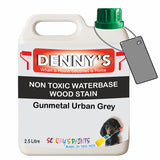 Denny's Stain Paint For Sheds Colour- Gunmetal Urban Grey - Weatherproof Uv-Safe Nourish