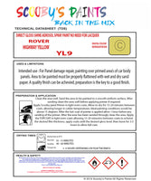 HIGHWAY YELLOW Aerosol Spray Paint Code YL9 Classic Triumph Model Vitesse Automotive Restorative Paint Vehicle Touch-Up Triumph YL9 Paint Car Restoration DIY Auto Painting Classic Car Refinishing High-Quality Spray Paint Automotive Finish Vehicle Restoration Supplies Custom Car Paint Auto Body Paint Aerosol Can Automotive Refinishing Paint for Classic Cars