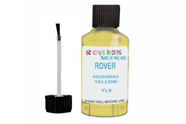 Mixed Paint For Rover Vitesse, Highway Yellow, Touch Up, Yl9