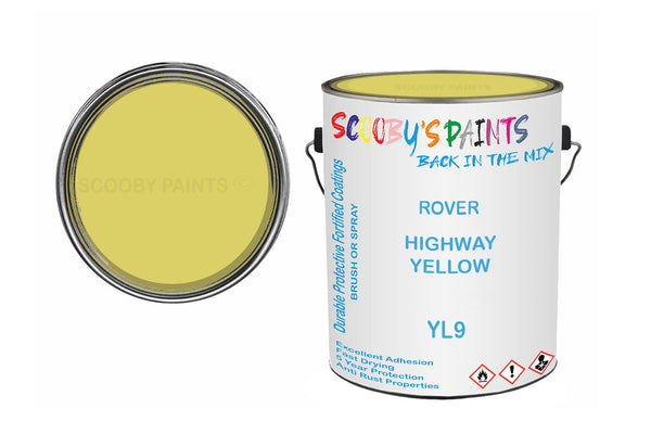 Mixed Paint For Rover A60 Cambridge, Highway Yellow, Code: Yl9, Green