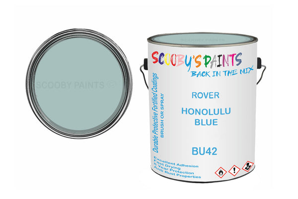 Mixed Paint For Triumph Herald, Honolulu Blue, Code: Bu42, Blue