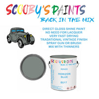 Rover Vitesse BU17 Vintage Classic Car Paint for restoration Blue Original Cellulose Paint used, Perfect Mix for HORIZON BLUE
