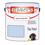 Denny's Tile Paint For Commercial Areas Colour- Harbour Anchor Blue - High-Traffic Durable Easy-Clean
