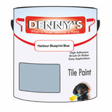 Denny's Tile Paint For Commercial Areas Colour- Harbour Blueprint Blue - High-Traffic Durable Easy-Clean