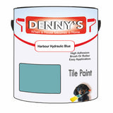 Denny's Tile Paint For Kitchen Tile Colour- Harbour Hydraulic Blue - Wipe-Clean Grease-Resistant Refresh