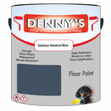 Denny's Floor Paint For Commercial Areas Colour- Harbour Nautical Blue - High-Traffic Anti-Slip Hardwearing