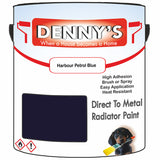 Denny's High Temp Paint For Stoves Colour- Harbour Petrol Blue - Heatproof Soot-Resistant Durable