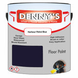 Denny's Floor Paint For Commercial Areas Colour- Harbour Petrol Blue - High-Traffic Anti-Slip Hardwearing