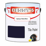 Denny's Tile Paint For Commercial Areas Colour- Harbour Petrol Blue - High-Traffic Durable Easy-Clean