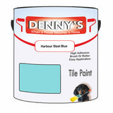 Denny's Tile Paint For Bathroom Tile Colour- Harbour Steel Blue - Moistureproof Easy-Clean Makeover