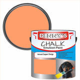 Denny's Chalk Paint For Walls Colour- Harvest Copper Orange - Matte Wipe-Clean Coverage